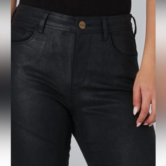NEW Lola Jeans-Billie High-Rise Bootcut Black Coated Stretch Denim Women's 30 - Picture 4 of 12